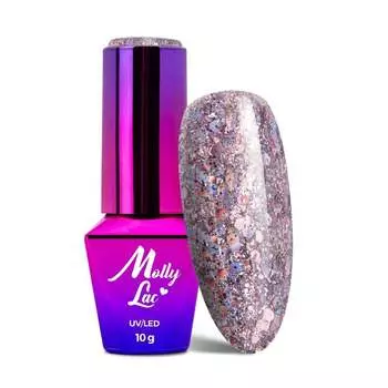 MollyLac Born To Glow Luminatic Hybrid Glitter Nail Polish 10 г № 576