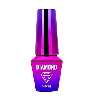 MollyLac Diamond Top Coat, революционное верхнее покрытие для классических лаков для ногтей, 10 г