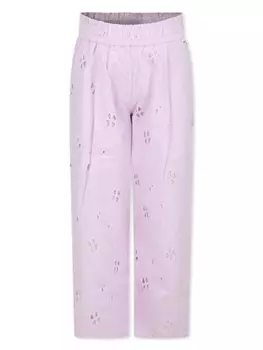 Molo брюки Ami с английской вышивкой, розовый