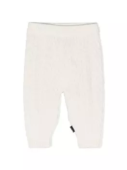 Molo брюки с косичной вязкой Sedge, нейтральный цвет