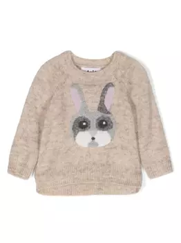 Molo джемпер Gilby вязки интарсия с узором, нейтральный цвет