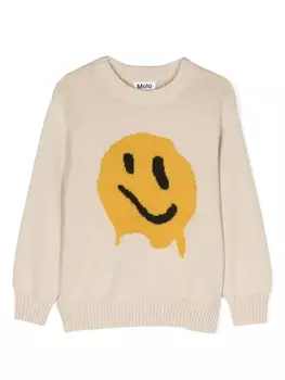 Molo джемпер вязки интарсия, нейтральный цвет