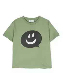 Molo футболка из органического хлопка с графичным принтом, зеленый