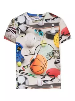 Molo футболка Ralphie с принтом, нейтральный цвет