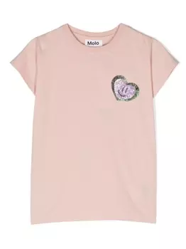 Molo футболка Ranva с пайетками, розовый