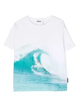 Molo футболка Riley Big Wave из органического хлопка, белый