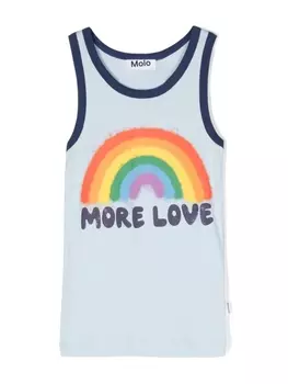 Molo футболка Rosie из органического хлопка с принтом, синий