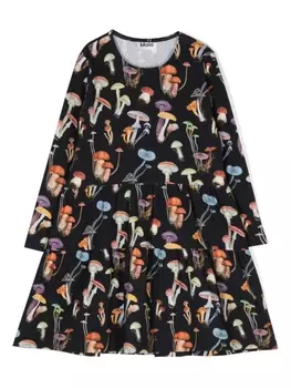 Molo graphic-print organic cotton-blend dress, черный