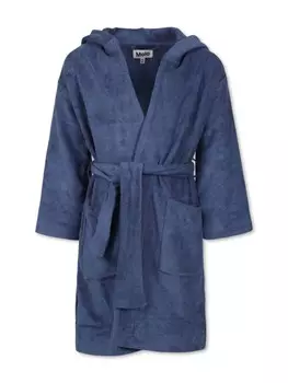 Molo халат из органического хлопка с капюшоном, синий