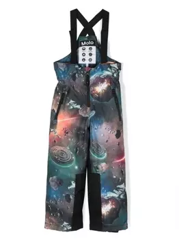 Molo комбинезон прямого кроя с принтом, зеленый