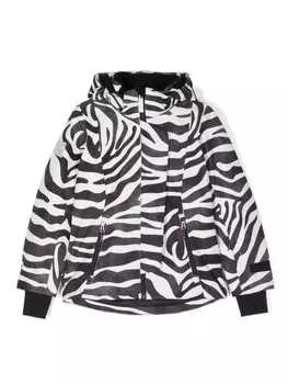 Molo лыжная куртка Pearson с зебровым принтом, белый