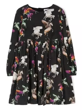 Molo платье Cocos с принтом Flying Pegasus, черный