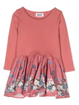 Molo платье из органического хлопка с цветочным принтом, розовый