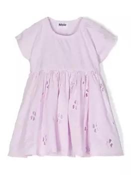 Molo платье из органического хлопка с английской вышивкой, фиолетовый
