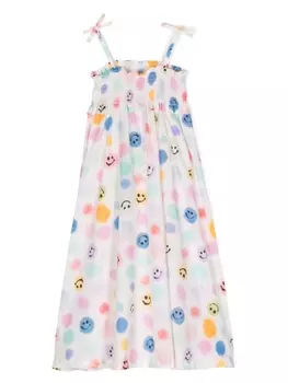 Molo платье из органического хлопка в горох, нейтральный цвет