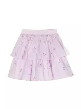 Molo ярусная юбка Brigitte с английской вышивкой, фиолетовый