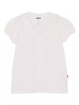 Molo short puff-sleeve blouse, белый