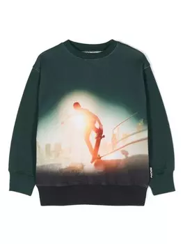 Molo толстовка Mattis с графичным принтом, зеленый