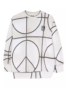 Molo толстовка Monti с графичным принтом, нейтральный цвет