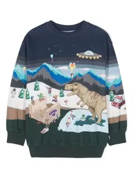 Molo толстовка Monti с графичным принтом, синий