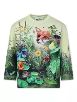 Molo толстовка с принтом Mountoo Wild Garden, зеленый