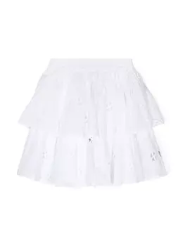 Molo юбка мини Brigitte с оборками, белый