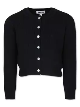 Molo укороченный кардиган в рубчик, черный