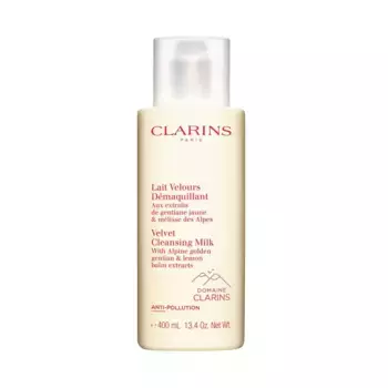 Молочко для снятия макияжа с защитой от загрязнений Lait Velours Dmaquillant Clarins, 400 ml