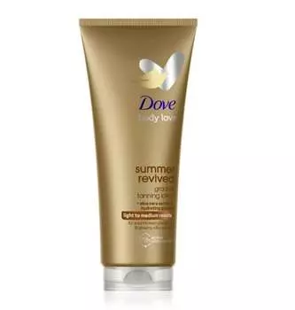 Молочко для тела автозагар, от легкой до средней степени, 200 мл Dove, Dermaspa Summer Revived