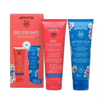 Молочко SPF50 и гель-крем после загара Pack Bee Sun Safe Apivita, 1 UD