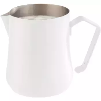 Молочник APS, 0,35 л, универсальный кувшин, нержавеющая сталь, белый