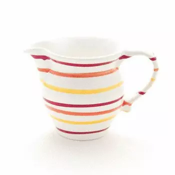 Молочник Landlust гладкий 0,3 л - высота ок 9,5 см Gmundner Keramik, белый/желтый/красный
