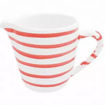 Молочник с красным пламенем Gourmet 0,2 л/высота: 8,1 см Gmundner Keramik, бело-красный