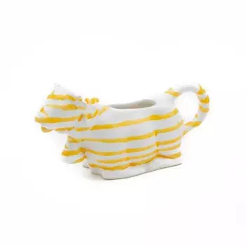 Молочник с желтым пламенем для дойки коровы 0,16 л/ч: 9,2 см Gmundner Keramik, белый желтый