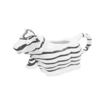 Молочник серого цвета с пламенем для дойки коровы 0,16 л/ч: 9,2 см Gmundner Keramik, белый/серый