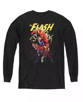 Молодежь Boys of America разрывает на части толстовка с длинными рукавами Justice League, черный