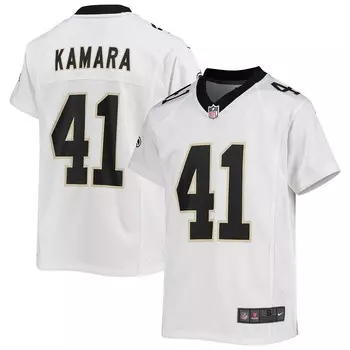 Молодежная белая игровая майка Nike Alvin Kamara New Orleans Saints, цвет Snt White