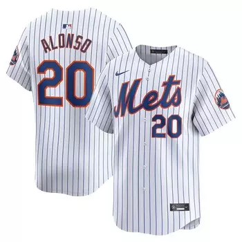 Молодежная белая майка игрока Nike Pete Alonso New York Mets Home Limited, цвет Met White