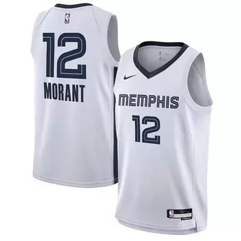 Молодежная белая майка Nike Ja Morant Memphis Grizzlies Swingman — Association Edition, цвет Grz White