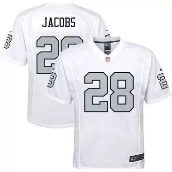 Молодежная белая майка Nike Josh Jacobs Las Vegas Raiders Color Rush Game Nike