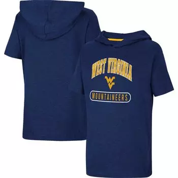 Молодежная футболка Colosseum Navy West Virginia Mountaineers Varsity с капюшоном Colosseum
