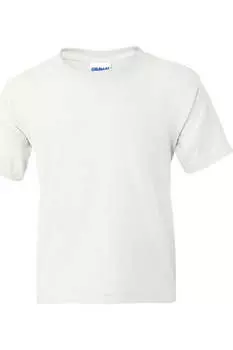 Молодежная футболка Gildan DryBlend, белый