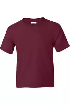 Молодежная футболка Gildan DryBlend, бордовый