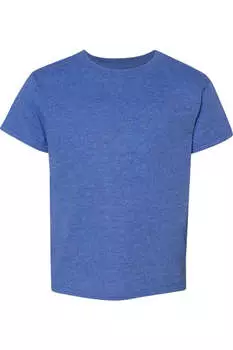 Молодежная футболка Gildan DryBlend, цвет heather sport royal