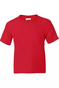 Молодежная футболка Gildan DryBlend, красный