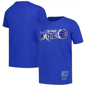 Молодежная футболка Mitchell & Ness Blue Orlando Magic Hardwood Classics с логотипом в стиле ретро, цвет Mag Blue