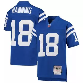 Молодежная футболка Митчелла и Несса Пейтона Мэннинга Royal Indianapolis Colts 1998 года Legacy пенсионера Unbranded