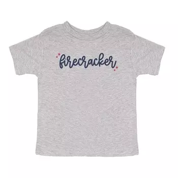 Молодежная футболка с короткими рукавами и рисунком Firecracker Stars The Juniper Shop, цвет Heather Grey