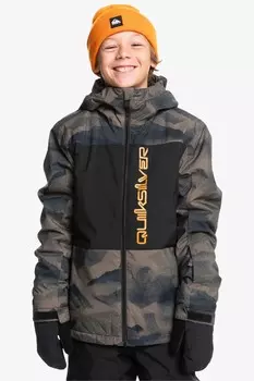 Молодежная горнолыжная куртка с графическим принтом Side hit Quiksilver, коричневый