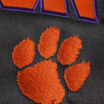 Молодежная худи с молнией во всю длину, темно-серая толстовка Clemson Tigers с аппликацией и логотипом Unbranded